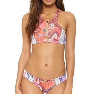 NWT Maaji zippered high neck reversible bikini top